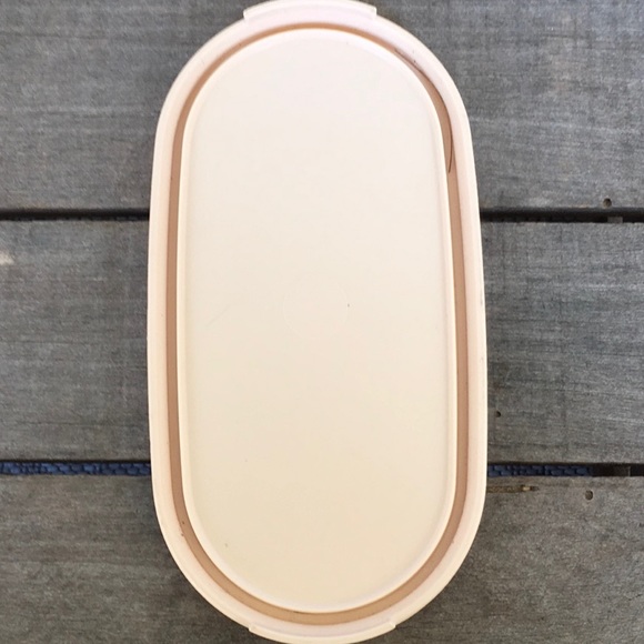 Vintage Tupperware Modular Mates® 12 Cup Oval 5 Container Pink Ivory Rose Seal - Picture 6 of 6